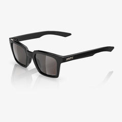100% Erba sunčane naočale Polished Black, HiPER Silver Mirror Lens