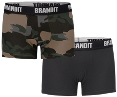 Brandit muške bokserice set 2kom, darkcamo-crne