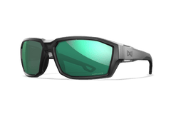 Wiley X Alpine balističke sunčane naočale, Matte Translucent Black / CAPTIVATE Polarized Green Mirror