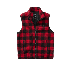 Brandit Teddyfleece flis prsluk, crveni/crni