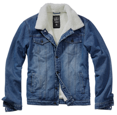 Brandit Sherpa denim jakna s krznom, plava