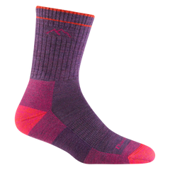 Darn Tough Hiker Micro Crew Midweight planinarske čarape s amortizacijom, Plum Heather