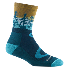 Darn Tough Northwoods Micro Crew Midweight planinarske čarape s amortizacijom, Dark Teal