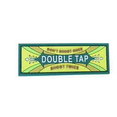 WARAGOD Double Tap Don't Shoot Once Twice našivak PVC Patch, OD Green