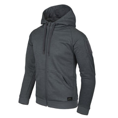 Helikon-Tex URBAN TACTICAL HOODIE pulover FullZip, Melange Black-Grey