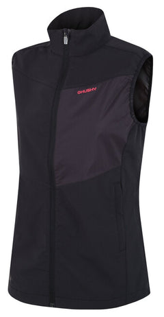 HUSKY Salien ženski softshell prsluk, crni