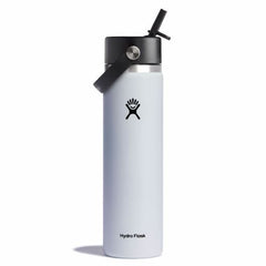 Hydro Flask Wide Mouth 24 OZ termoboca s nastavkom Flex Straw Cap 710 ml široka, white