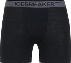 Icebreaker Anatomica muške bokserice s otvorom, crne