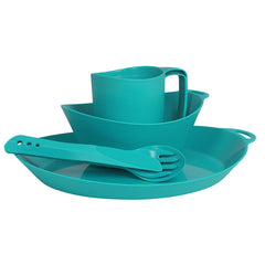 Lifeventure Ellipse plastični set za jelo 4 kom, teal