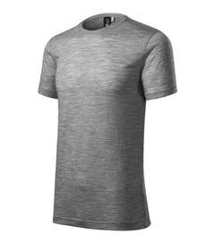 Malfini Merino Rise majica kratka muška, tamnosiva melanž