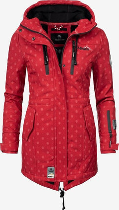 Marikoo Zimtzicke P ženska softshell jakna zimska s kapuljačom, Red w. P