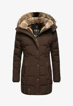 Marikoo LIEBLINGS JACKE ženska zimska jakna s kapuljačom, Dark brown