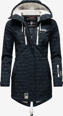 Marikoo ZIMTZICKE P ženska softshell jakna zimska s kapuljačom, Navy