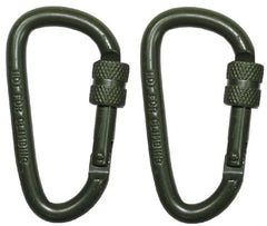 MFH karabiner s osiguračem, maslinasto zeleni, 60x6mm, 2 kom