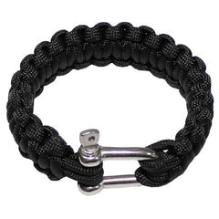 MFH paracord narukvica, crna, metalna kopča