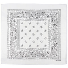 MFH bandana pamuk, bijelo-crna, cca 55 x 55 cm