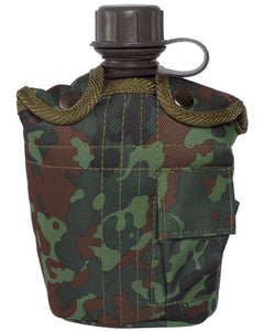 Mil-Tec US IMPORT čuturica s navlakom 1l, flecktarn