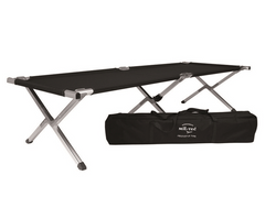 Mil-Tec kamping sklopiva ležaljka, crna 190 x 66 x 42cm