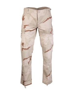 Mil-Tec US BDU SLIM FIT terenske hlače rip-stop, 3col.desert