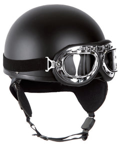 Mil-Tec Retro moto kaciga, crna