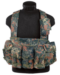 Mil-Tec prsluk taktički sa 6 džepova, flecktarn
