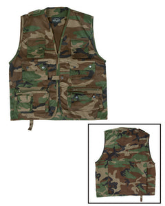 Mil-Tec JAGD prsluk za lov ili ribolov, woodland