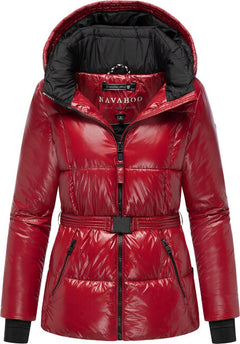 Navahoo EISGLANZ zimska jakna ženska s kapuljačom, dark red