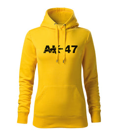 DRAGOWA AK-47 ženski pulover s kapuljačom 320 g/m², žuti
