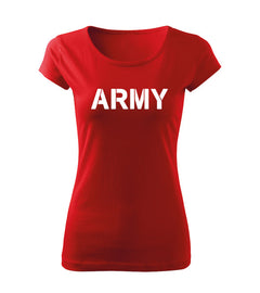 DRAGOWA ženska majica army 150 g/m², crvena