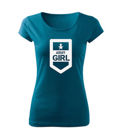 DRAGOWA ženska majica army girl 150 g/m², petrolej plava