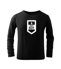 DRAGOWA dječja majica dugih rukava army boy, crna