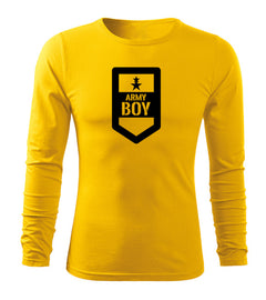 DRAGOWA Fit-T majica dugih rukava army boy 160 g/m², žuta