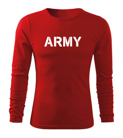 DRAGOWA Fit-T majica dugih rukava army 160 g/m², crvena