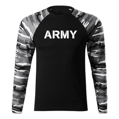 DRAGOWA Fit-T majica dugih rukava army 160 g/m², metro