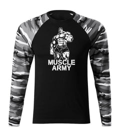 DRAGOWA Fit-T majica s dugim rukavom army man muscle 160 g/m², Metro