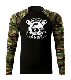 DRAGOWA Fit-T majica s dugim rukavom muscle army original 160 g/m², Woodland