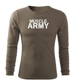 DRAGOWA Fit-T majica s dugim rukavom muscle army 160 g/m², maslinasto zelena