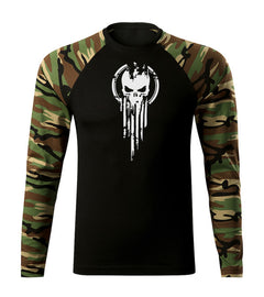 DRAGOWA Fit-T majica s dugim rukavom skull 160 g/m², Woodland