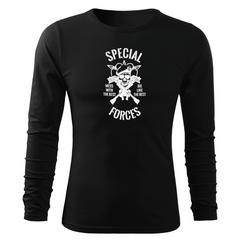 DRAGOWA Fit-T majica s dugim rukavom special force 160 g/m², crna