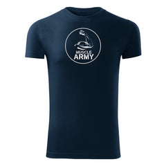 DRAGOWA muscle army fitness majica biceps 180 g/m², plava