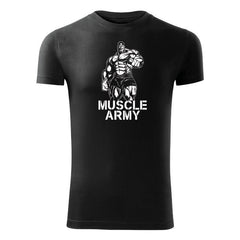 DRAGOWA muscle army fitness majica man 180 g/m², crna
