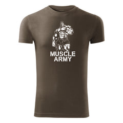 DRAGOWA muscle fitness majica army man 180 g/m², maslinasto zelena