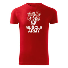 DRAGOWA muscle fitness majica army team 180 g/m², crvena