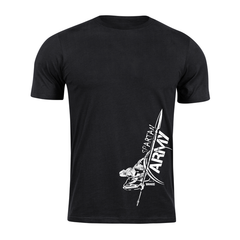 DRAGOWA Myles kratka majica Spartan Army 160 g/m², crna
