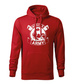DRAGOWA muški muscle army pulover s kapuljačom original 320 g/m², crveni