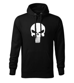 DRAGOWA punisher muški pulover s kapuljačom 320 g/m², crni