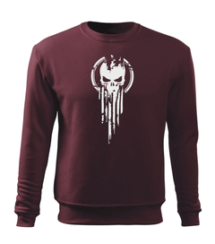 DRAGOWA muška dukserica skull 300 g/m², bordo