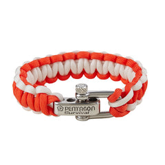 Pentagon narukvica paracord, crveno bijela