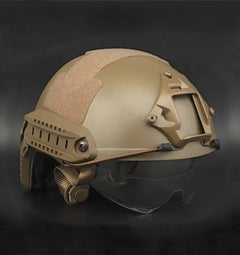 DRAGOWA Tactical Fast MH taktička kaciga s naočalama Charger, Coyote (bez certifikacije)