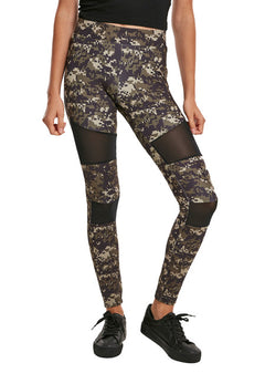 Urban Classics Tech Mesh ženske tajice, wood digital camo